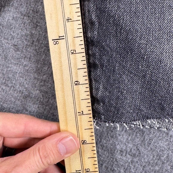 Levis 501 ’93 Shorts Mens 30 Black Denim Button Fly Premium Distressed Frayed - Picture 9 of 15